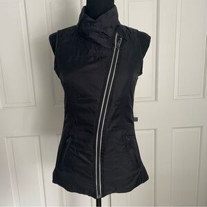 lululemon athletica black/gray down reversible vest size 6